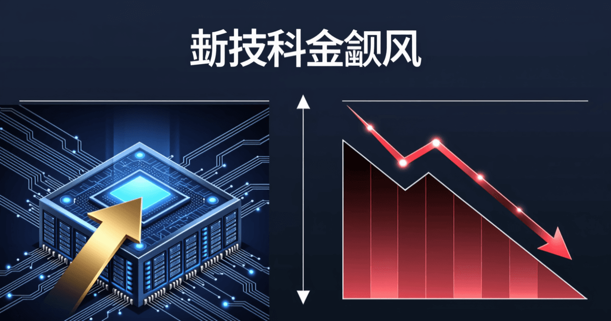 新闻封面：深蓝色科技金融风格背景，展示AI基础设施投入与财务回报的对比关系，芯片与云计算图标被上升曲线环绕