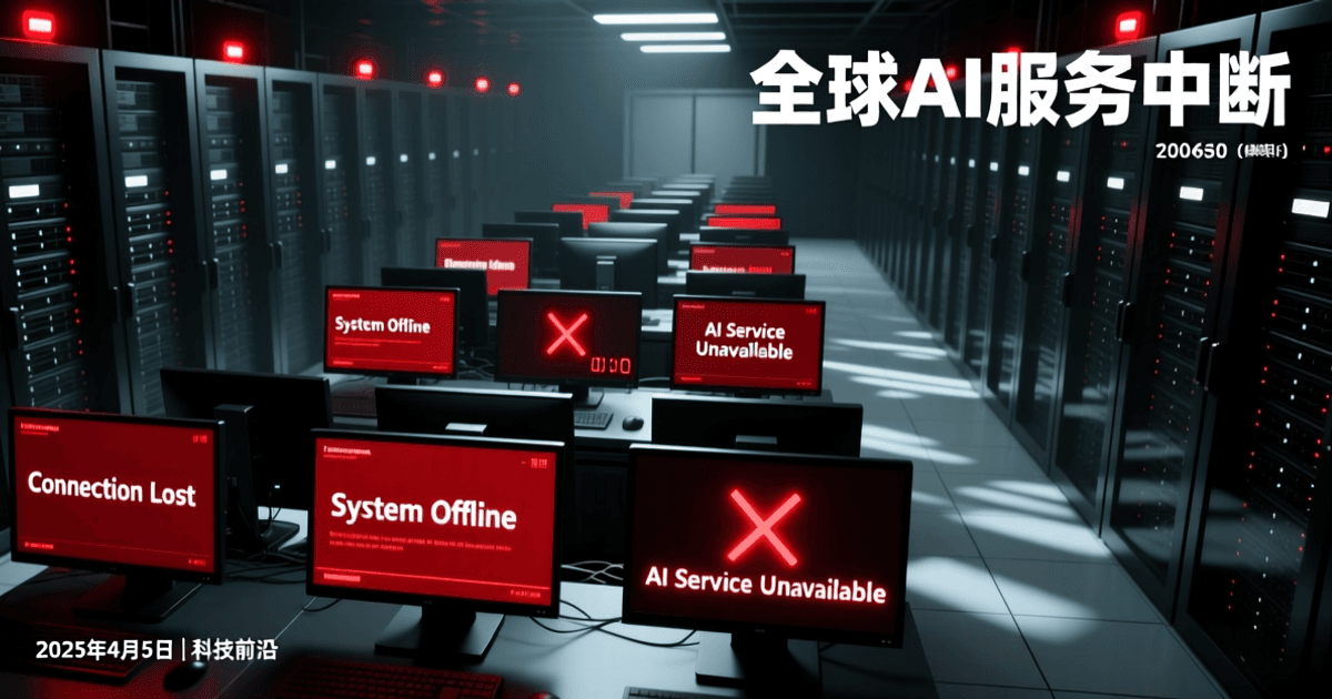 AI 新闻配图：ChatGPT、Claude、Grok 集体宕机近 4 小时