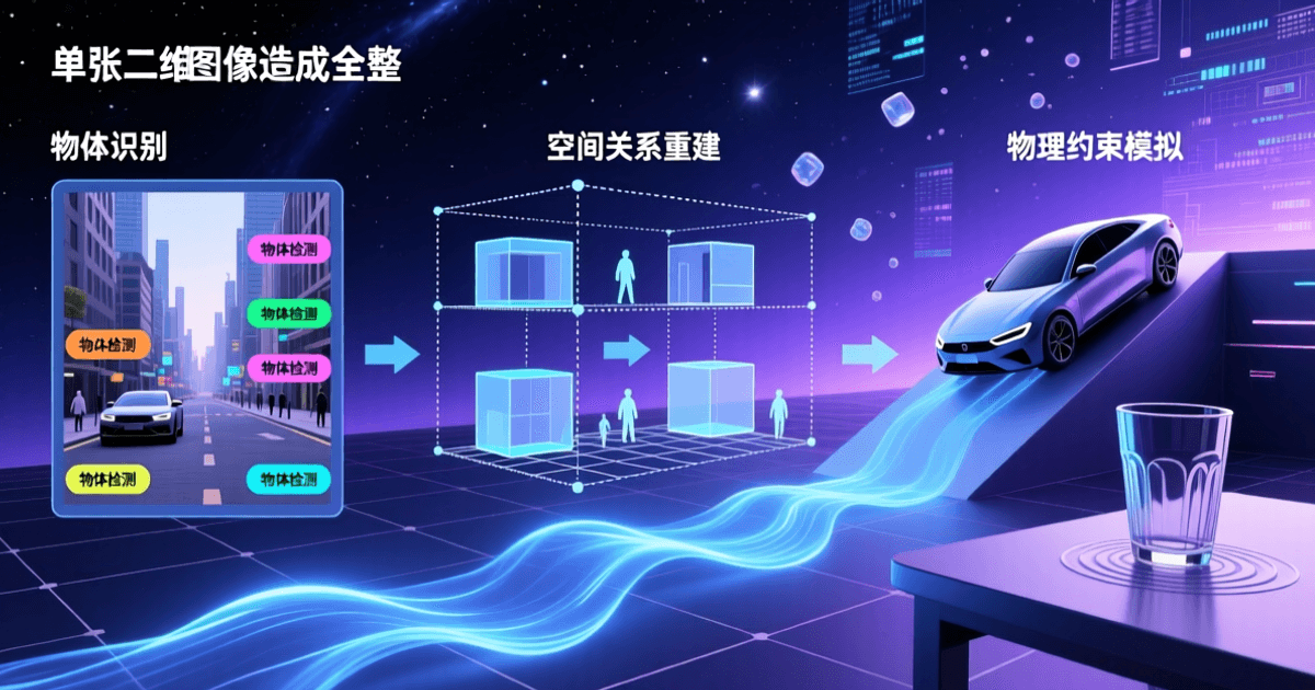 AI 3D 生成技术场景插画