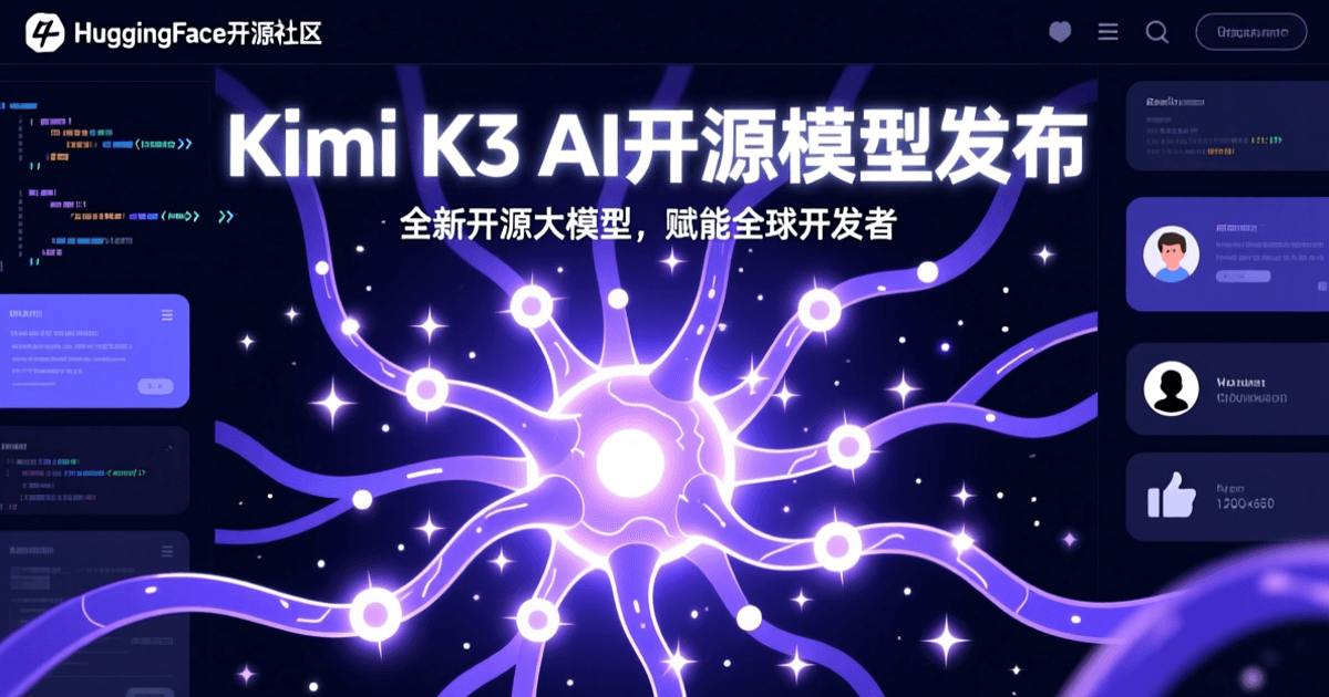 发光的神经网络在开源社区HuggingFace上展开的Kimi K3科技封面