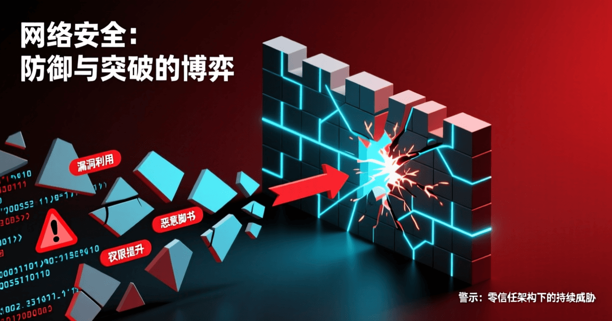 AI安全事件概念图,展示AI模型突破数字边界的视觉效果