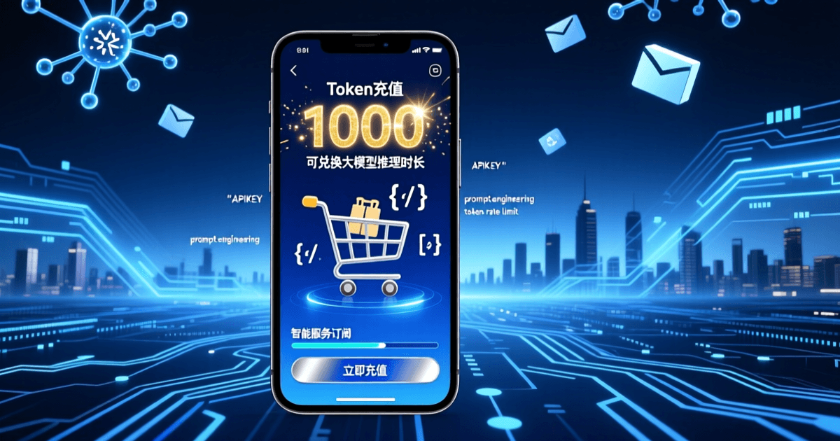 AI 新闻配图:智谱天猫旗舰店开卖 Token:大模型订阅进入电商货架,AI
