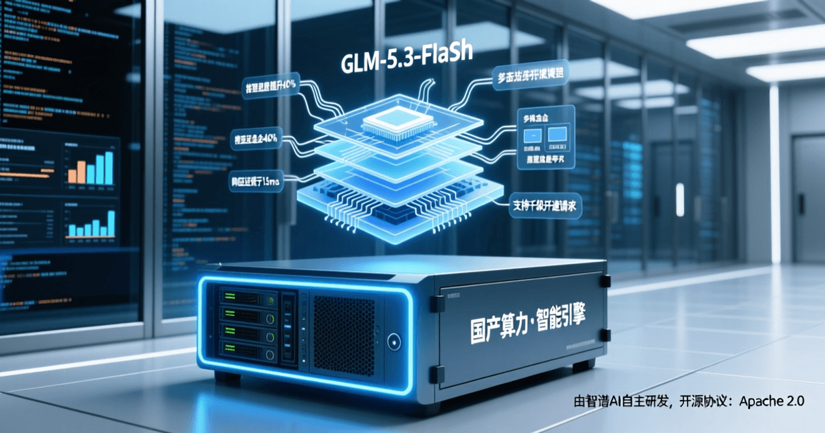 智谱GLM-5.3-Flash模型架构示意图,多模态与国产算力