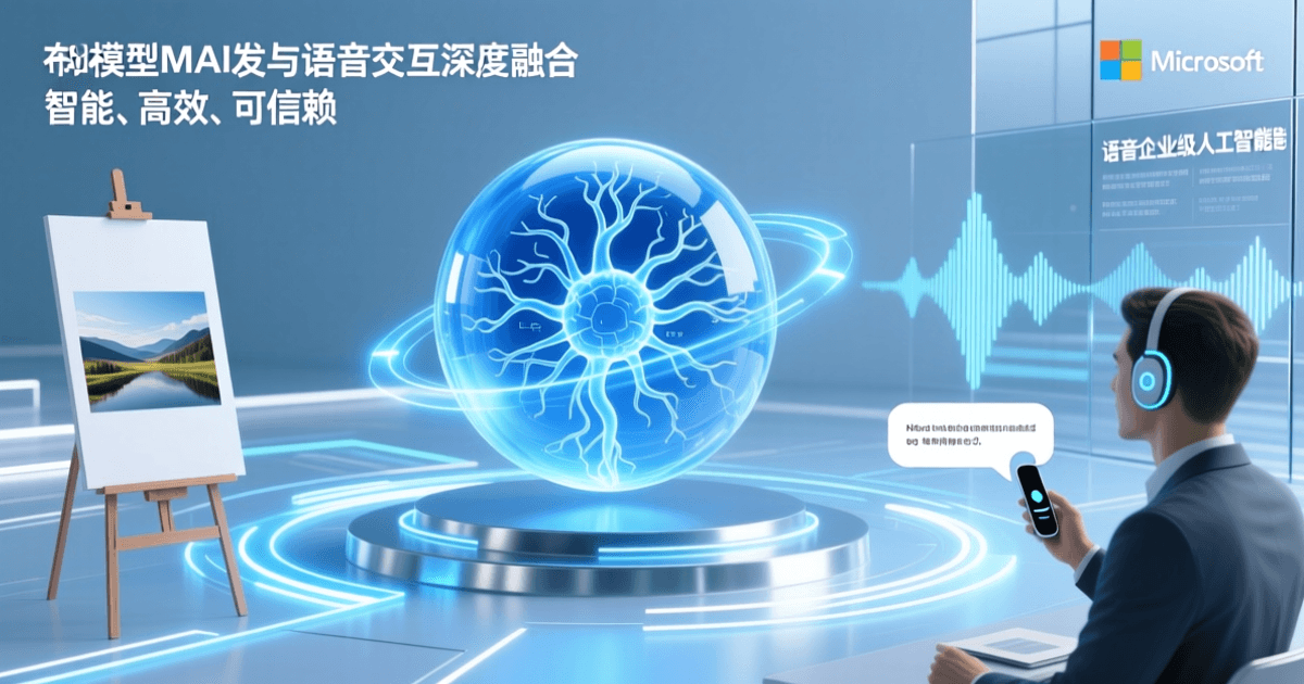 微软MAI自研模型概念图:AI图像生成与语音交互双模型发布