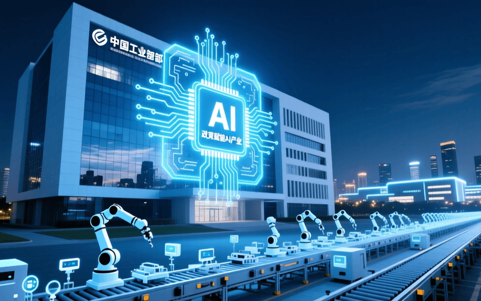 工信部AI中小企业创业支持计划政策概念图