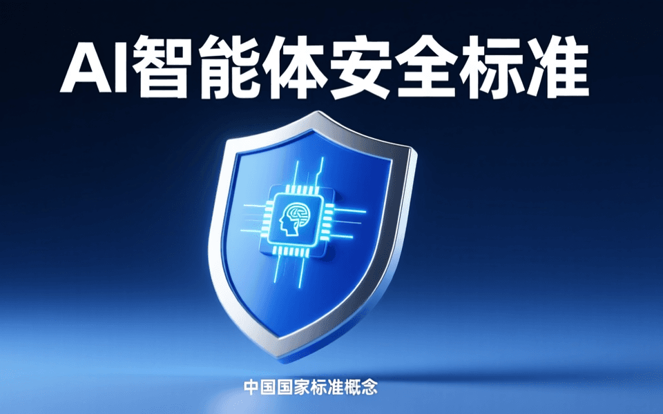 蓝色盾牌保护AI智能体芯片的科技感新闻封面图