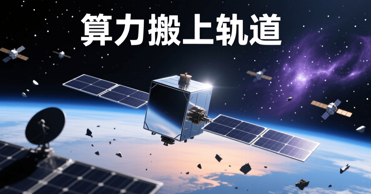 近地轨道上的小型方形卫星,两侧展开长条形太阳能板,背景是地球蓝色弧线与深空星点,晨昏线暖光
