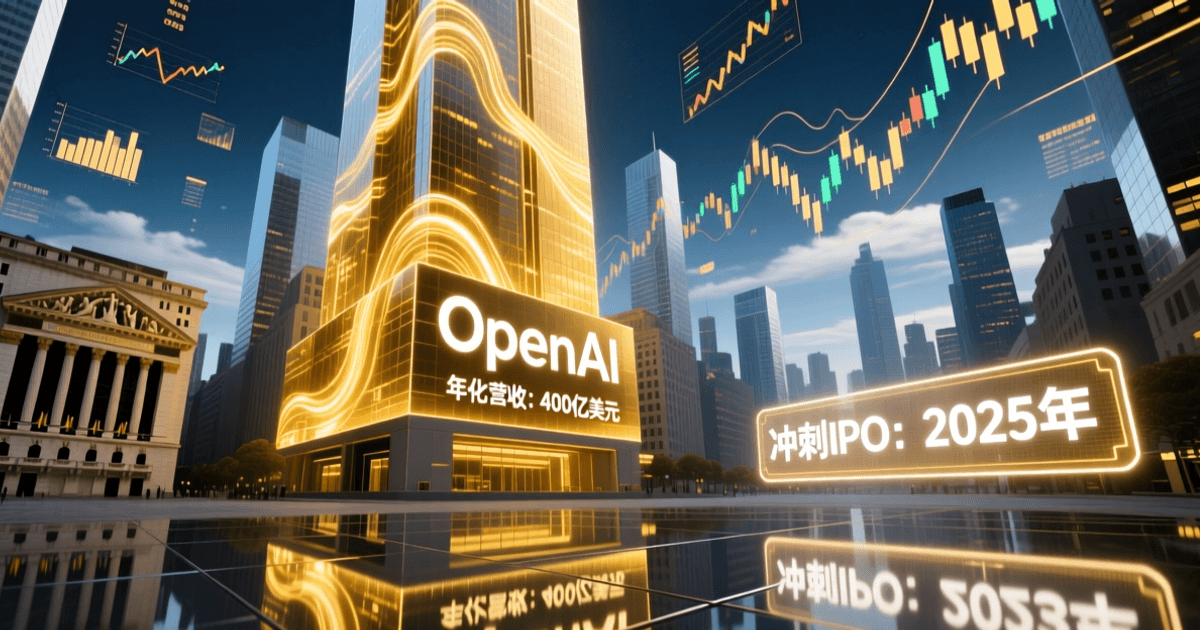 OpenAI年化营收400亿美元冲刺IPO,华尔街证券交易所,金色科技感